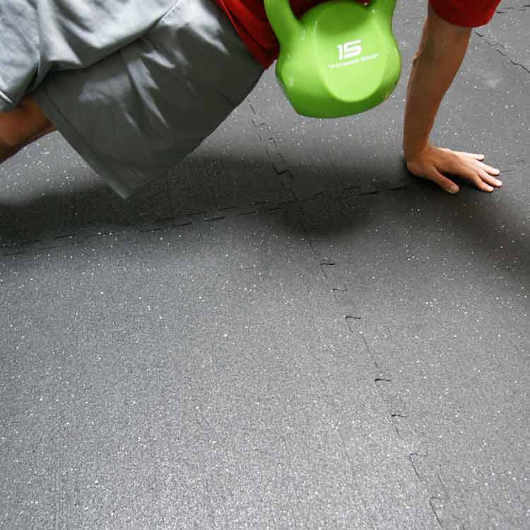 Gumena podna obloga u roli 1 m x 10 m x 5 mm (10% zeleni epdm)